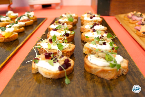 Beets & Goat Cheese Crostini at Torrance Cultural Arts Center