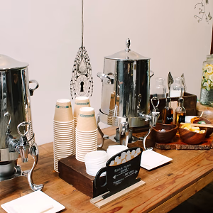 Beverage Station with Coffee and Water
