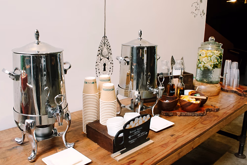 Beverage Station with Coffee and Water