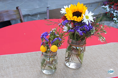 Backyard BBQ Rustic Centerpieces
