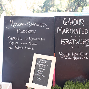 Backyard BBQ Party Chalkboard Menus
