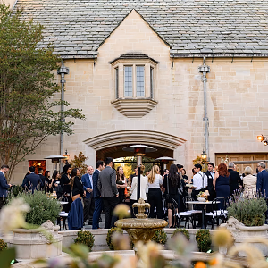Reception in Greystone Mansion Courtyard