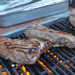Backyard BBQ Party Marinated Steak