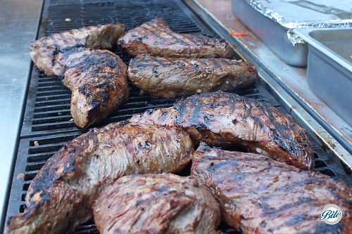 Backyard BBQ Party Steak on the Grill