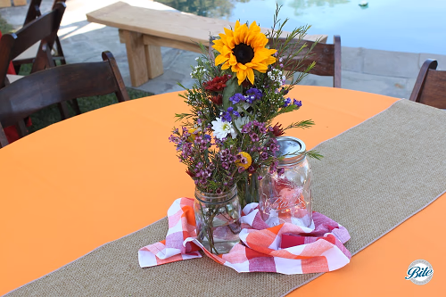 Backyard BBQ Party Sunflower Centerpieces