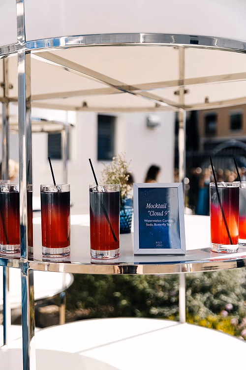 Cloud 9 Mocktails on a Drink Display