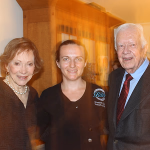 Chef Elizabeth with President Carter and First Lady @ BBQ Fundraiser