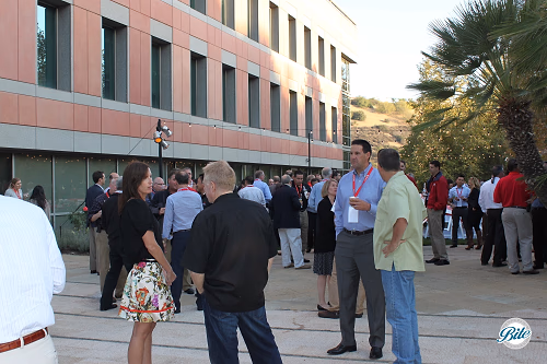 Company BBQ Guests at Cocktail Hour