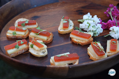 Company BBQ Cheese & Fruit Crostini