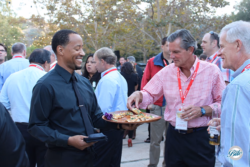 Company BBQ Guests Enjoying Cocktail Hour