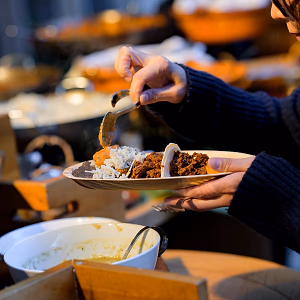 Guest Topping Taco and Tamales Plate