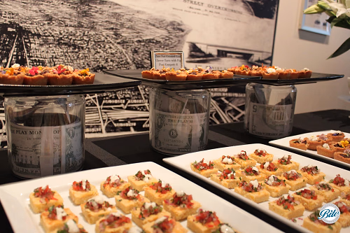 Dessert Bites displayed on top of casino cash