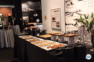 Dessert Display Table next to Hightops