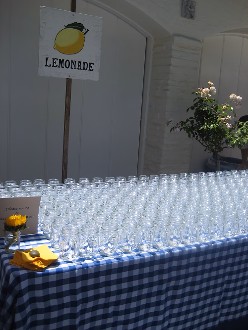 Green Wedding in Bel Air Lemonade Mason Jars