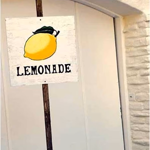 Green Wedding in Bel Air Lemonade Sign