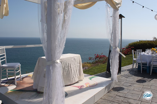 Malibu Home Backyard Wedding Ceremony Altar Closeup