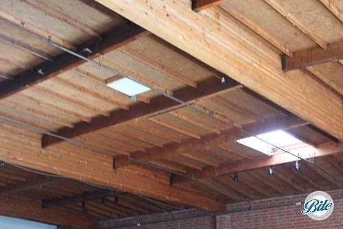 BookBindery Brick Building Wooden Celing