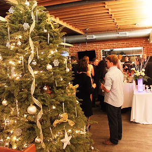 Christmas tree in office